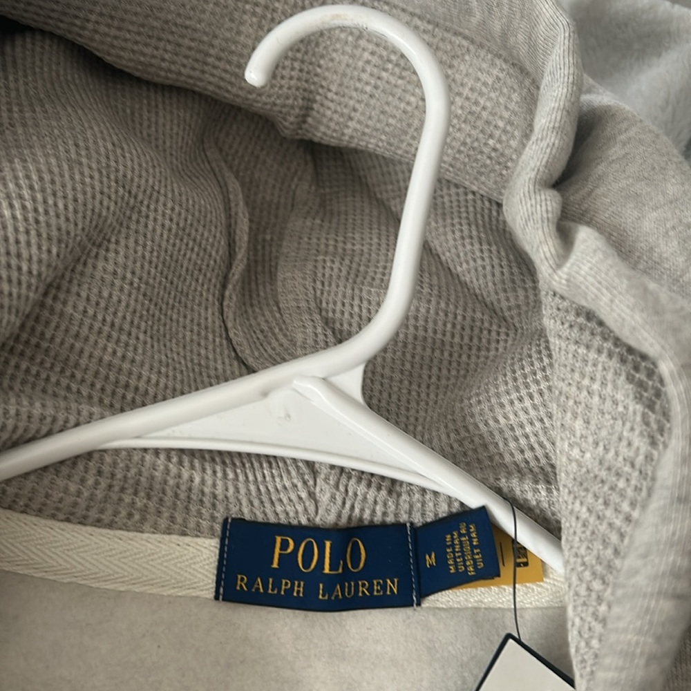 New with tags- POLO Ralph Lauren full zip hoodie size medium- light grey - Picture 4 of 8